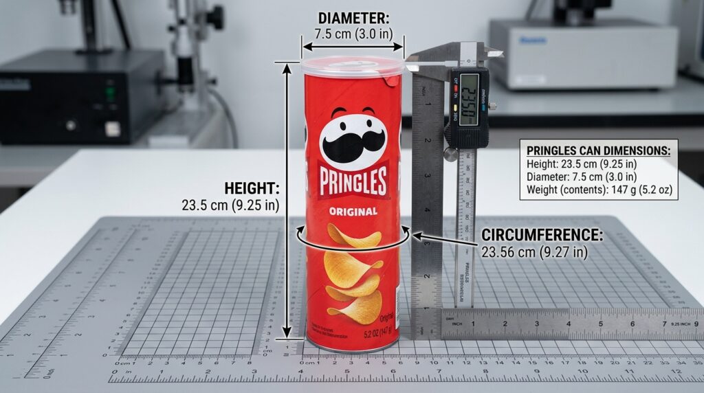 Pringles Can Dimensions Size Height
