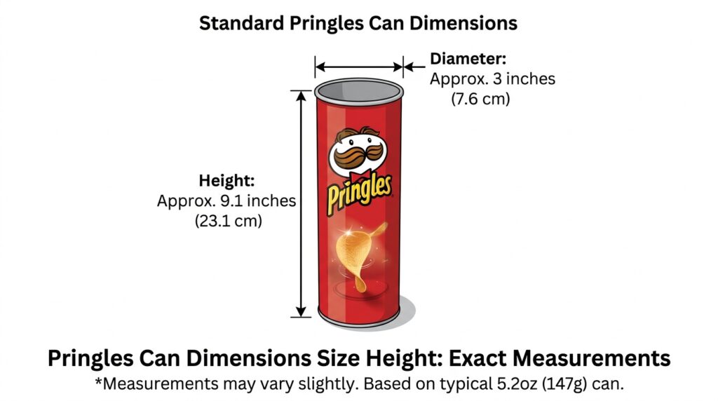 Pringles Can Dimensions Size Height