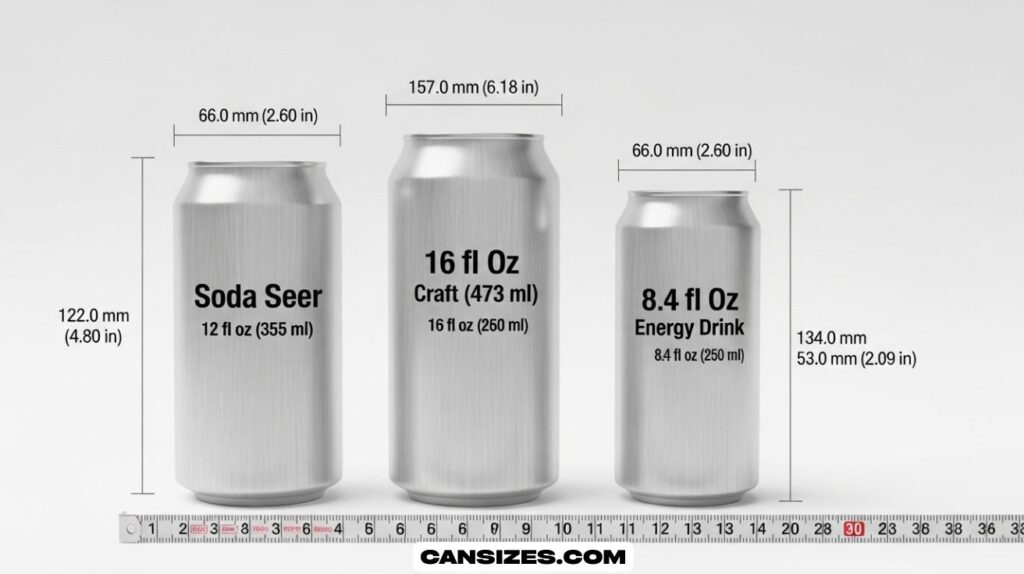 Aluminum Can Dimensions Standard Sizes