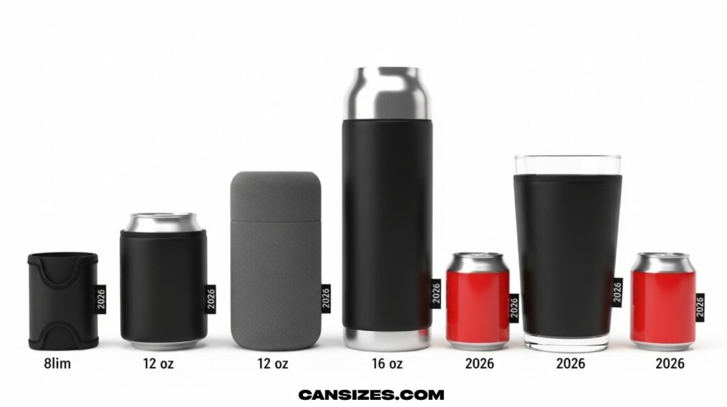 Can Koozie Dimensions Size