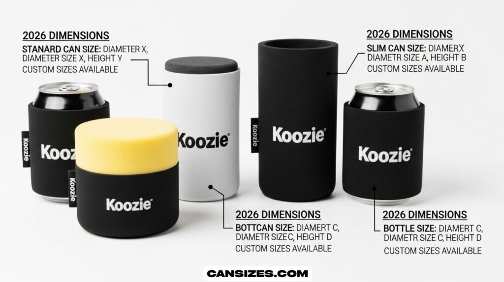 Can Koozie Dimensions Size