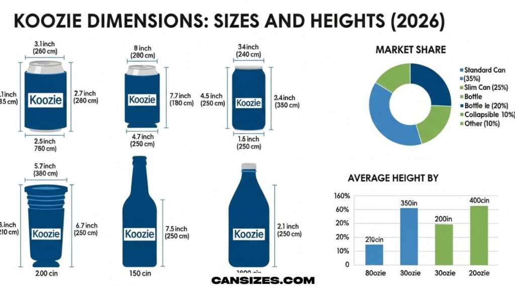 Can Koozie Dimensions Size