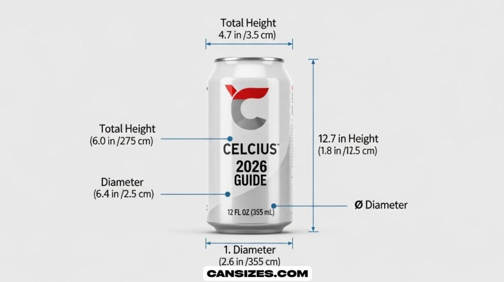 Celsius Can Dimensions