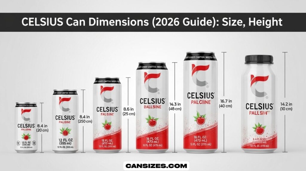 Celsius Can Dimensions