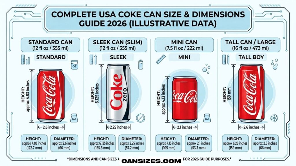 Coke Can Dimensions Size