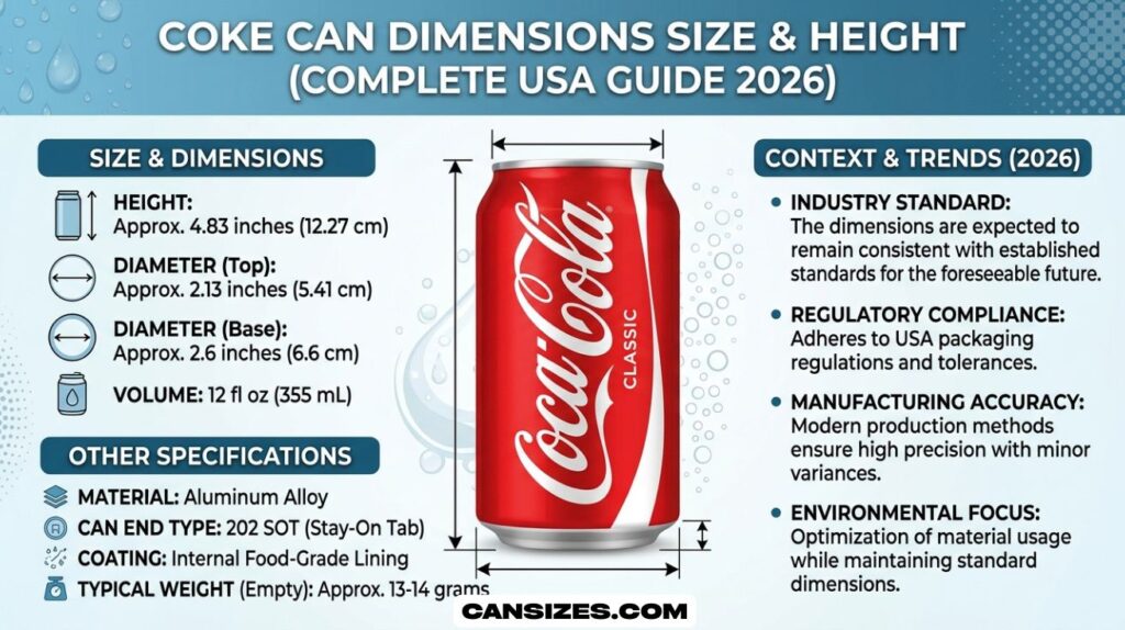 Coke Can Dimensions Size