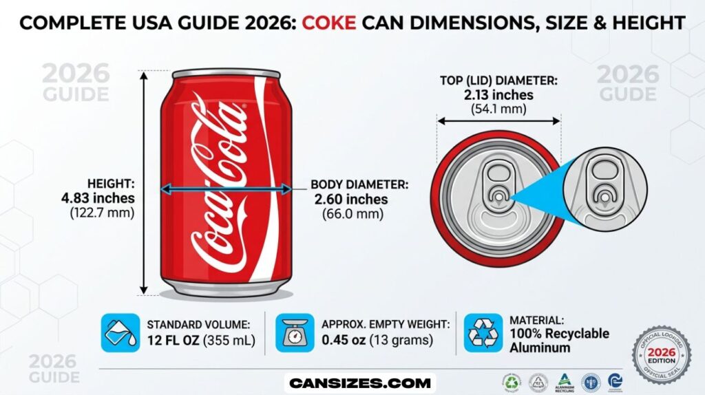 Coke Can Dimensions Size