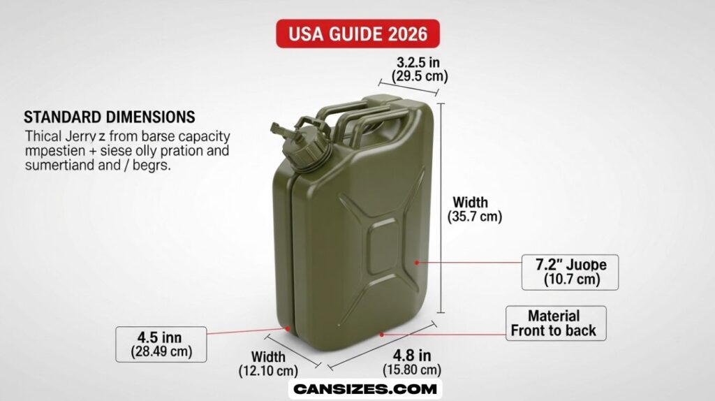 Jerry Can Dimensions Size