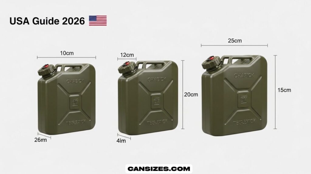 Jerry Can Dimensions Size