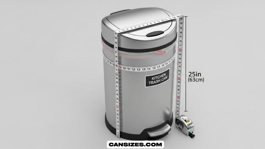 Kitchen Trash Can Dimensions Size