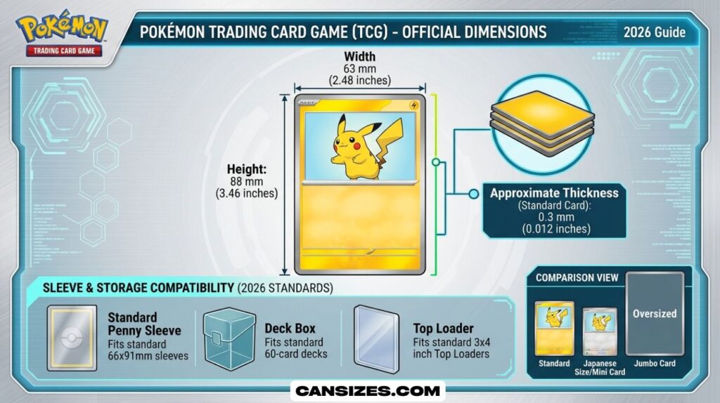 Pokémon Card Dimensions