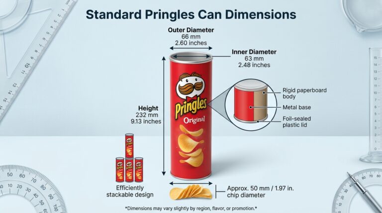 Pringles Can Dimensions Size Height