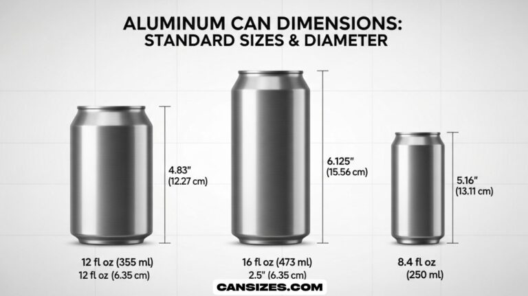 Aluminum Can Dimensions Standard Sizes