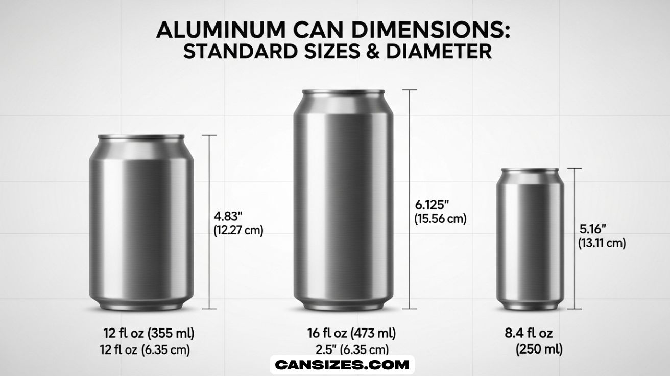 Aluminum Can Dimensions Standard Sizes