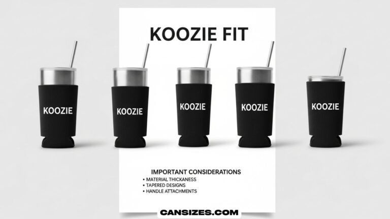 Can Koozie Dimensions Size
