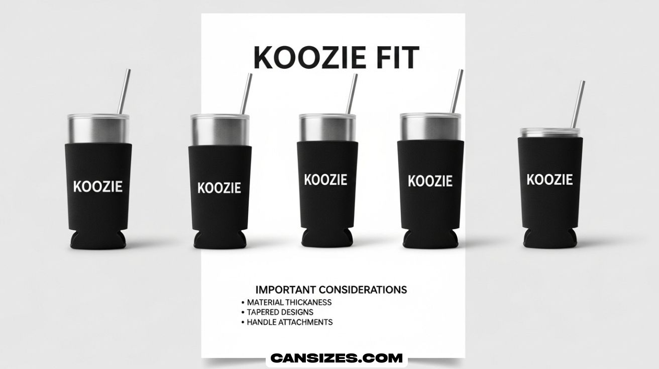 Can Koozie Dimensions Size