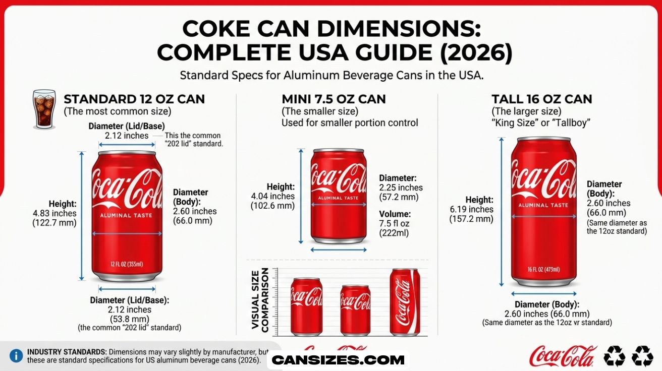 Coke Can Dimensions Size