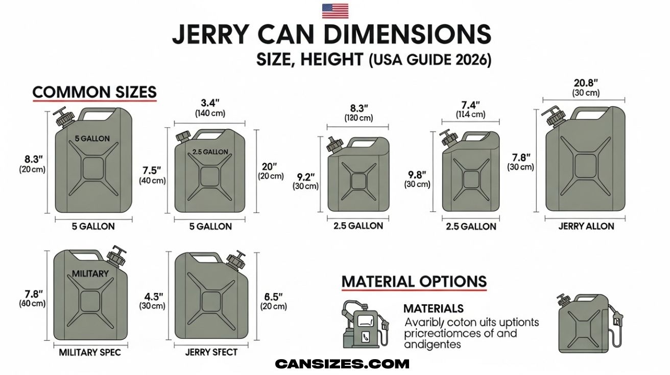 Jerry Can Dimensions Size