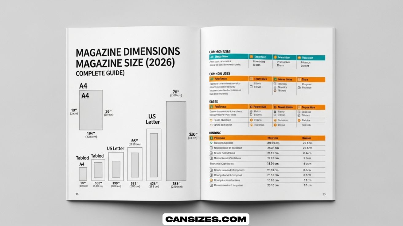 Magazine Dimensions Magazine Size (2026 Complete Guide