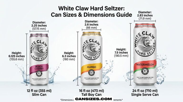 White Claw Can Sizes